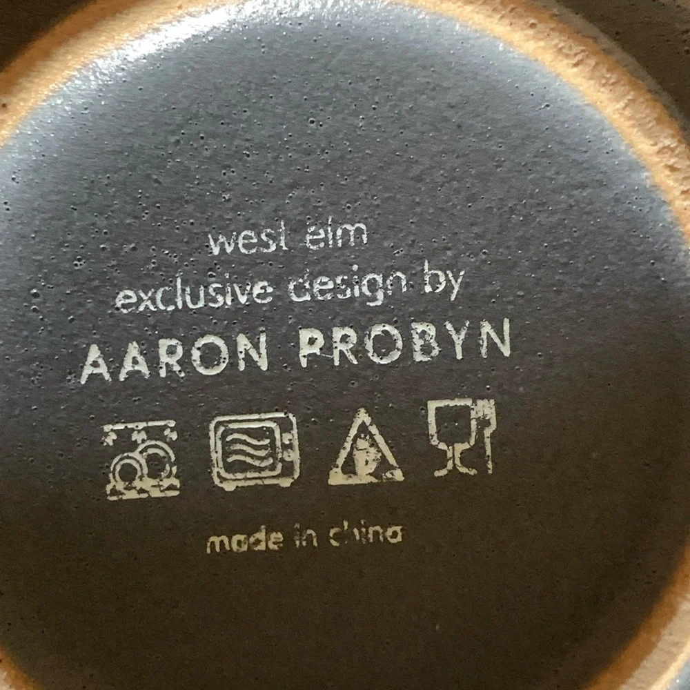 Set of Three Gray Ceramic Mugs